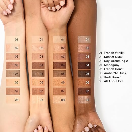 Clinique All About Shadow Eye Shadow Palette 8 Silky + Buildable Shades | Black Honey Pink and Nude Honey | Safe For Sensitive Eyes