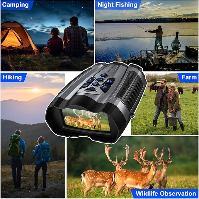 Night Vision Goggles4K Night Vision Binoculars for Adult with 5000mAh Rechargeable Battery16X Digital Zoom3.5 HD Screen and 1000FT Viewing Range32GB TF Card for Photo and VideoIdeal Gift for Men