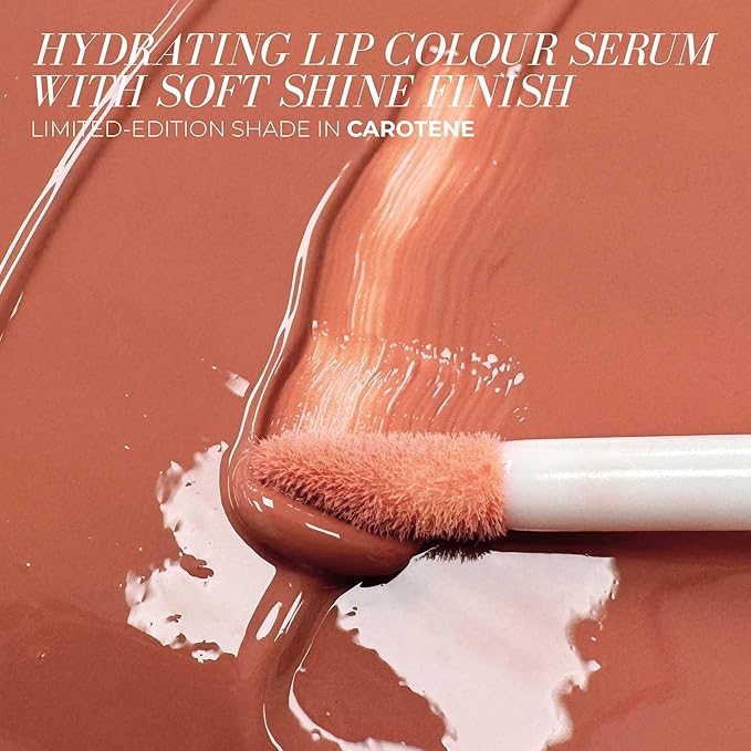 FITGLOW Beauty Lip Colour Serum | Hydrating Lip Gloss | Plumping Anti-Aging Lip Treatment | Natural Shine with Pomegranate Sterols &amp Collagen | Buildable Color for Dry Chapped Lips | Carotene - 10