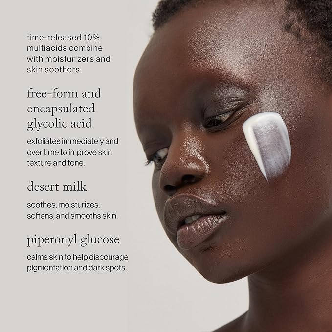 goop Beauty Sleep Milk Serum | Intense Face Exfoliator to Smooth Uneven Texture Wrinkles &amp Pores | Glycolic Acid &amp Hyaluronic Serum | Dark Spot Corrector | 1 fl oz