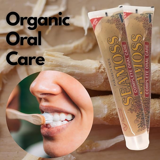 Ultimate Toothpaste Combo - Pack of 5- Seamoss Moringa Charcoal Black Seed &amp Turmeric Toothpaste - Oral Care for Sensitive Teeth - Paraben-Free - Refreshing Oral Care