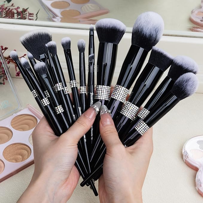 Bueart Design 16Pcs Makeup Brushes Set with Classic HolderPremium Ultra Soft Professional Make up Brushes for FoundationBlushPowderHighlighterContourEyeshadow