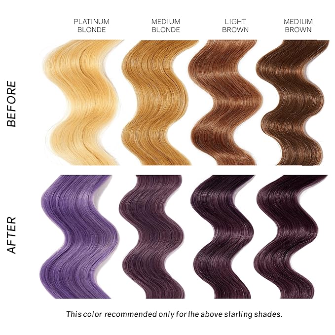 Overtone Semi Permanent Hair Color Conditioner Vibrant Purple 8 oz Nourishing Damage-Free Color Depositing Mask for All Hair Types with Shea Butter &amp Coconut Oil Vegan &amp Cruelty-Free