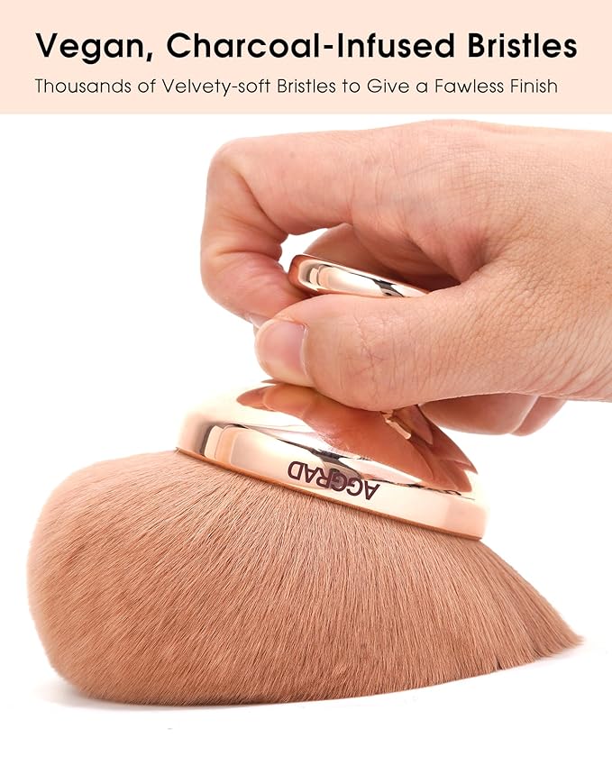 Upgraded Blend &amp Blur Body Makeup Brush for Self Tanner Tanning Lotion Sunscreen Applicator for Back Leg Makeup Kabuki Foundation Brush for Liquid Beauty Supreme Cream Bronzer Brush for Face Gol