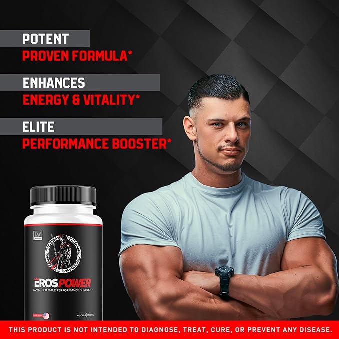 (3 Pack) Eros Power Supplement - Eros Power Supplement For Men Eros Power Eros Powder Supplement ErosPower Advanced Formula Eros Power Capsules For Men Eros Power Pills 180 Capsules For 3 Months
