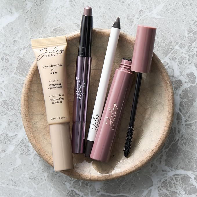 Julep Eyeshadow 101 Cr?me-to-Powder Waterproof Eyeshadow Stick Duo ? Long-Lasting Crease-Proof Easy Apply with Built-in Smudger - Silver Moonlight Shimmer &amp Honey Gold Shimmer