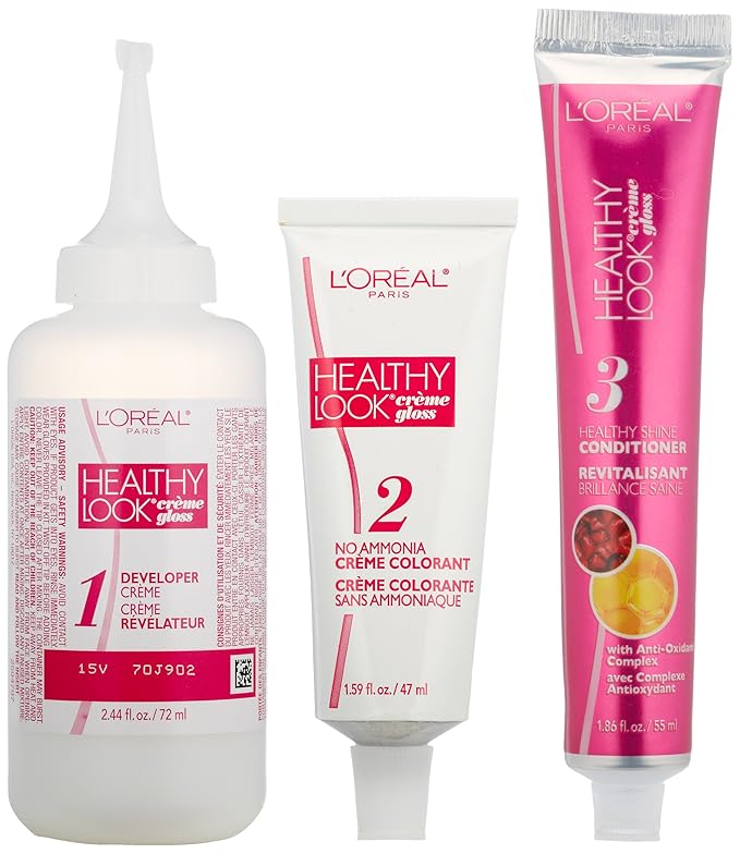 L'Oreal Healthy Look Creme Gloss Hair Color 1 Rich Black/Double Espresso