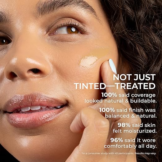 P?R Tinted Sunscreen for Face 4-in-1 Skin Tint - Broad Spectrum Mineral Sunscreen SPF 50 - Tinted Facial Moisturizer Primer &amp Foundation for Sun Protection - Lightweight Buildable Coverage