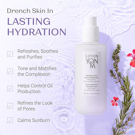 Yon-Ka Lotion PNG Toner | Refreshing Daily Face Mist with Botanical Essential Oils Aloe Vera &amp Rosemary | Hydrates Soothes &amp Mattifies | Alcohol-Free Toner for Normal to Oily Skin
