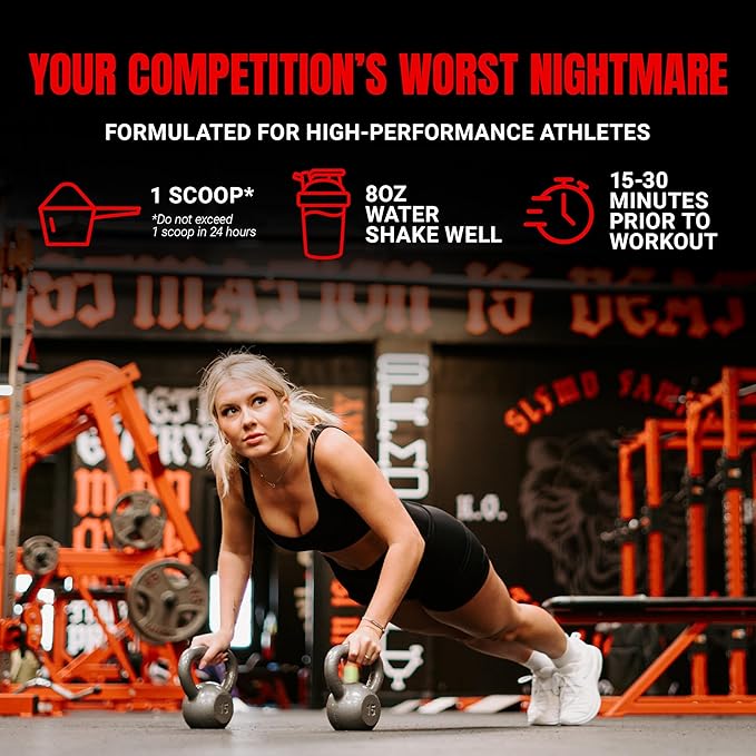 PROSUPPS Mr. Hyde Nightmare Pre Workout Powder with Caffeine &amp Beta Alanine - Preworkout for Intense Energy Mental Focus &amp Performance - Gym &amp Fitness Supplements (Black N' Blueberry 30