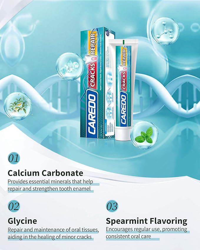 Healing Teeth Crack Toothpaste The ONLY Toothpaste Repairing Cracked Teeth Enamel Cracks Cure Tooth Sensitivity Remove Pigment in Crack 100g 2 Counts As Mother's Day Gift