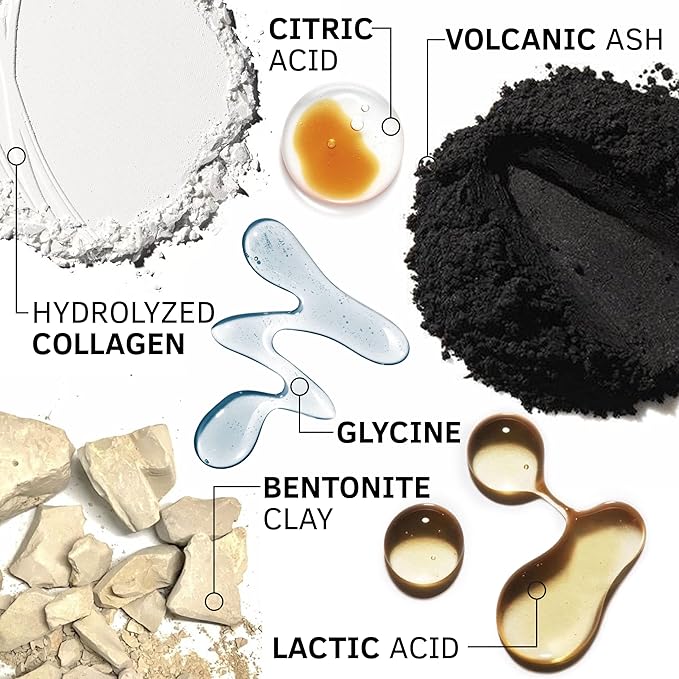 Hard Water Shampoo &amp Conditioner Set | Hydrating Hair Treatment for Shine &amp Manageability | Clarifying Wash with Bentonite Clay Volcanic Ash Lactic Acid | Metal Detox Shampoo with Collagen 3