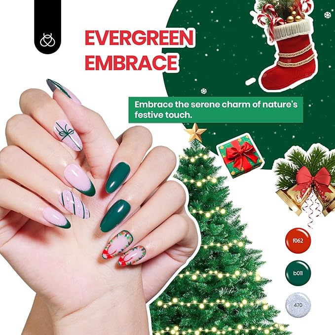 Beetles Christmas Gel Nail Polish Set Glitz Galaxy UV LED Soak Off Gel Kits 44Pcs Burgundy Red Gold Green Silver Blue Pink Sparkle Shade with Base Top Coat Winter Manicure Gift for Women