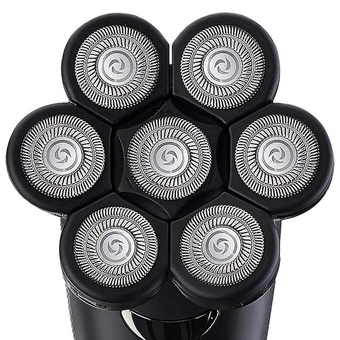 Bald Head Shaver Replacement Blades for Head Shaver Premium 7 Blades Shaver Replacement Heads for Universal Head Shavers and Freedom Bald Men Grooming 3 Cleaning Brush 3 Pack