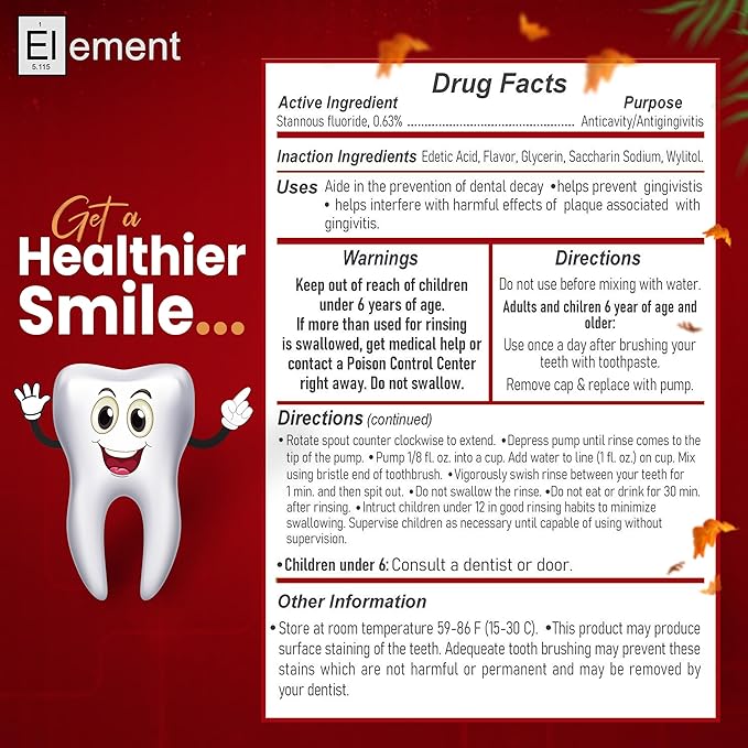 Stannous Fluoride Mouthwash - 10 Fl. Oz. 0.63% Antimicrobial Perio Rinse - Alcohol Free Dye Free Paraben Free - Refreshing Flavor (Fruit Punch)