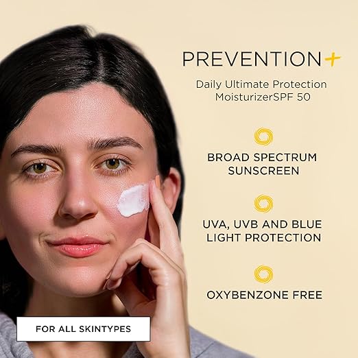 IMAGE Skincare PREVENTION+ Daily Ultimate Protection Moisturizer SPF 50 Face Sunscreen Lotion Zinc Oxide Blendable with No White Cast 3.2 oz