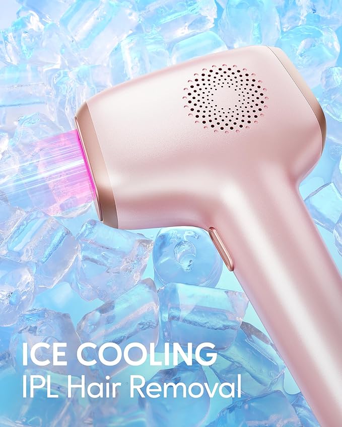 INNZA IPL Hair Removal with Ice Cooling Care Function for WomenLong-Lasting Results999999 Flashes Painless IPL Hair Remover Hair Removal Device for Armpits Legs Arms Bikini Line