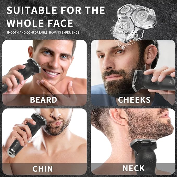 SH71/50 Shaving Heads Compatible with Phili*s Shavers Series S5000 (S5XXX)S7000 (S7XXX) for SH60/70 and SH70/70 (Silver)