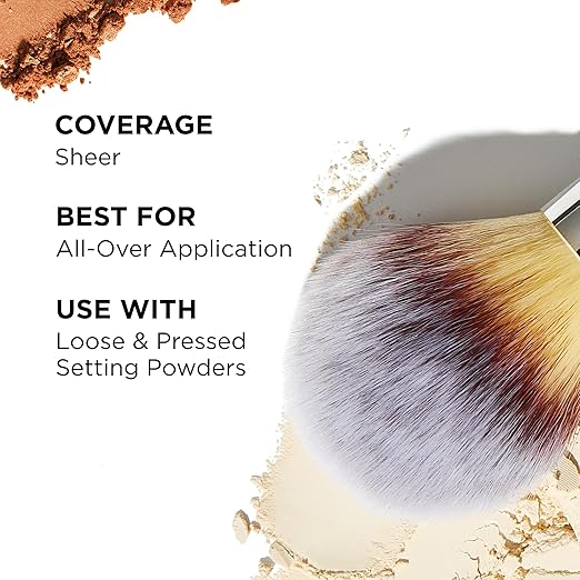 IT Cosmetics Heavenly Luxe Wand Ball Powder Brush #8 - For Face Powder Foundation - Poreless Flawless Application - Soft Bristles