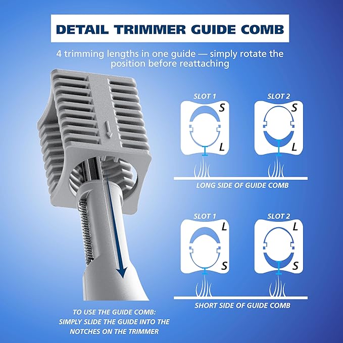 Wahl DualTech® Lithium Battery Dual Sided Eyebrow Bikini and Facial Hair Removal Trimmer for Women with Rubber Grip ? Model 3026636