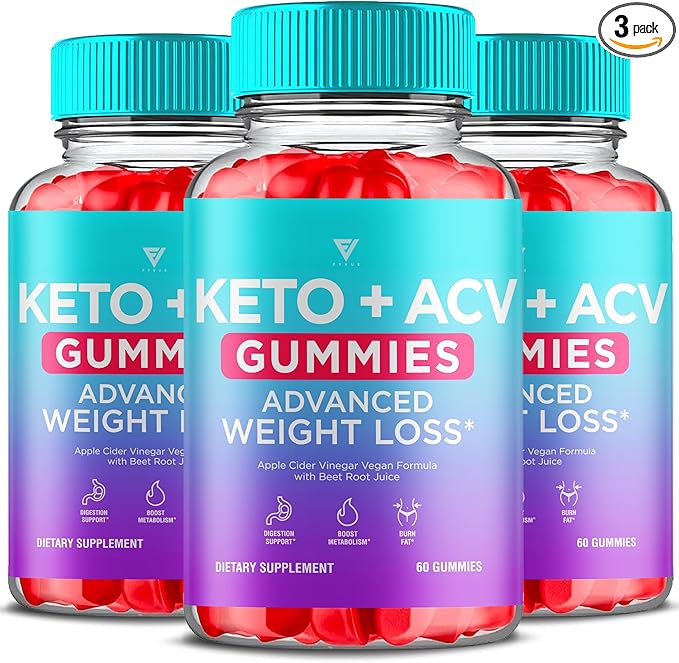 (3 Pack) Keto ACV Gummies Advanced Weight Loss ACV Keto Gummies for Weight Loss Women Men Keto + 1000MG Apple Cider Vinegar Advanced Fat Burn Dietary Support Gummy Supplement Formula (180 Gummies)