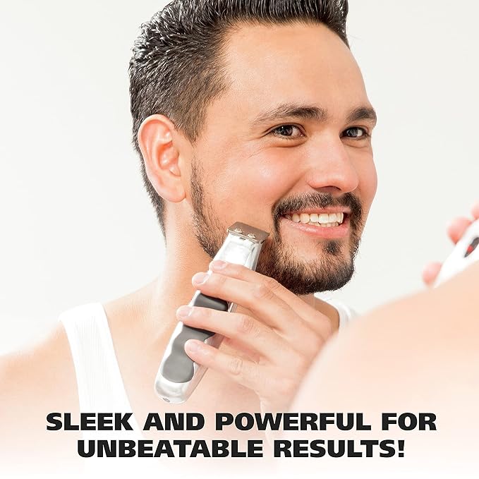 Wahl Groomsman Rechargeable Beard Trimmer kit for Mustaches Nose Hair and Light Detailing and Grooming with Bonus Wet/Dry Battery Nose Trimmer ? Model 5622v