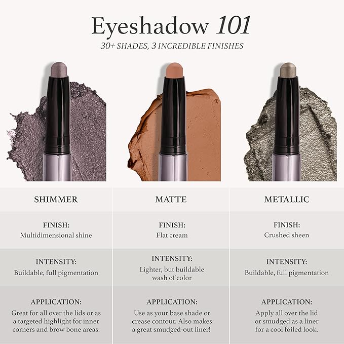 Julep Eyeshadow 101 Cr?me-to-Powder Waterproof Eyeshadow Stick Duo ? Long-Lasting Crease-Proof Easy Apply with Built-in Smudger - Desert &amp Champagne