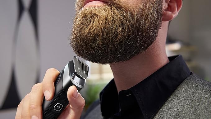 Philips Norelco Multigroom 5000 Series All-in-One Trimmer and Hair Clipper 18-Piece Men's Grooming Kit for Beard Face Hair Body and Intimate Areas No Blade Oil Needed Model MG5910/49