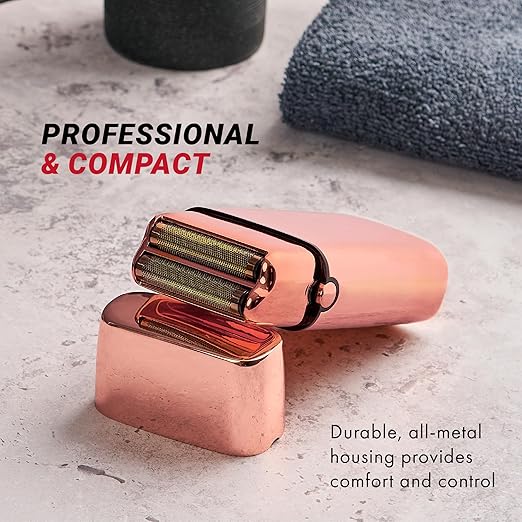 METALFX Double Foil Shaver Handheld Electric Razor for Travel Portable Cordless Close Face Shaver for Head Beard &amp Neck