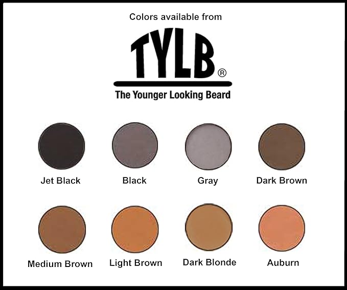 The Younger Looking Beard (Dark Brown) Beard and Mustache Darkener. Non Allergenic. 1 Minute Brush On