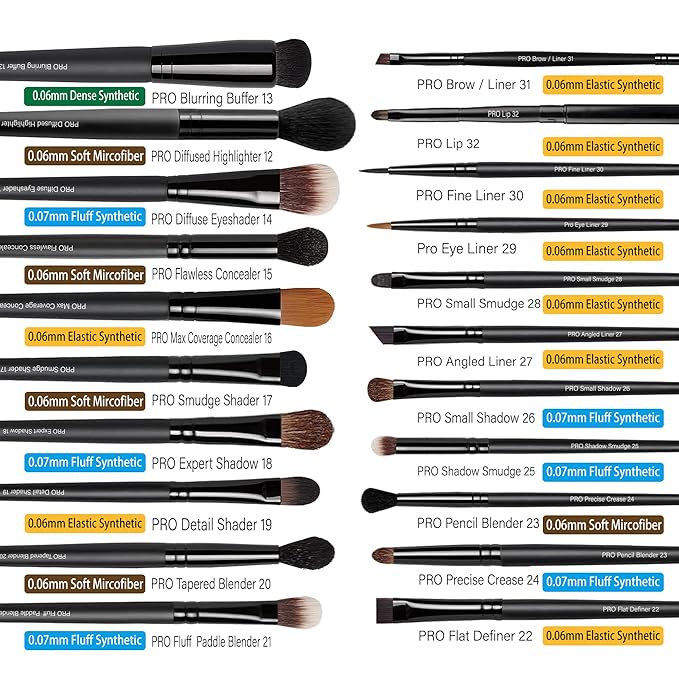 Bueart Design 32PCS Professional Makeup Brushes SetMakeup brushes Kit with Premium soft hair for FoundationPowderCreamBlushContourConcealerBronzerEyeshadowBlending For Pro Make up