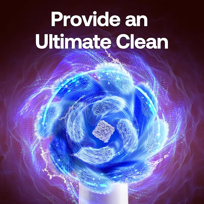 Bitvae R2 Rotating Electric Toothbrush for Adults with 8 Brush Heads Travel Case 5 Modes Rechargeable Power Toothbrush with Pressure Sensor 3 Hours Fast Charge for 30 Days Black