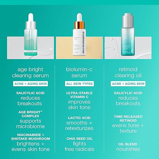 Dermalogica Age Bright Clearing Serum (1 Fl Oz) Anti-Aging Face Serum with Salicylic Acid - Promotes Smoother Clearer Brighter and More Even Skin