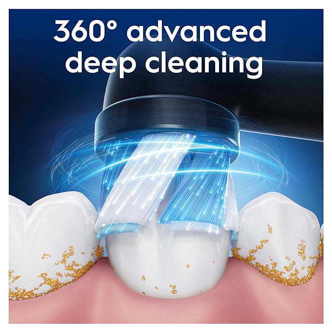 Oral-B iO Ultimate Cleaning Electric Toothbrush Heads 8 Pieces Ultimate Tooth Cleaning Toothbrush Attachment for Oral-B Toothbrushes Letterbox Enabled Packaging Black
