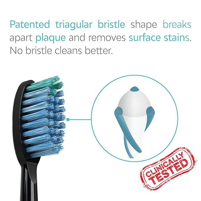 TAO Clean Daily Care Whitening Replacements Heads - Black - 2 Pack