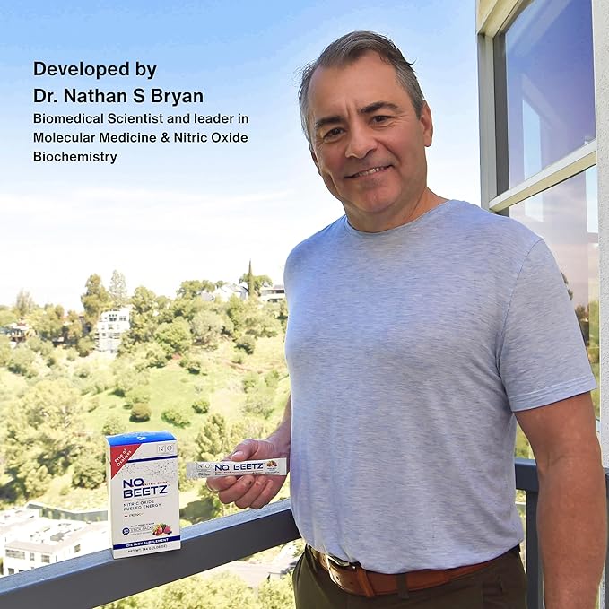 N.O. Beetz Nitric Oxide Supplement for Pre-Workout &amp Endurance | Beetroot Peak ATP &amp Electrolytes for Energy &amp Hydration | Boosts Blood Flow &amp Muscle Recovery | No Mess 30 Servings