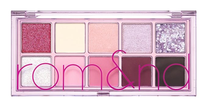 rom&ampnd Better Than Palette 102g (07 Berry Fuchsia Garden) | Eye Makeup Palette Matte &amp Shimmer Eye Shadow Sparkling Glittery various 10 shades Long Lasting High Pigmented Blendable Warm