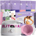 BLITZWAX Brazilian and Bikini Waxing Kit for Women Hard Wax Warmer for Face Legs and Body At Home Hair Removal Kit Beginner Friendly Quick Heating Frost Reverb Digital Wax Pot