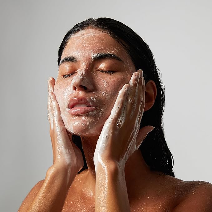OUAI Detox Facial Cleanser - Deep Cleansing Face Wash with Glycolic Acid Niacinamide &amp PHA - Removes Sweat Dirt &amp Oil Without Drying - Gentle Face Cleanser for Post-Workout (7.8 Fl Oz)
