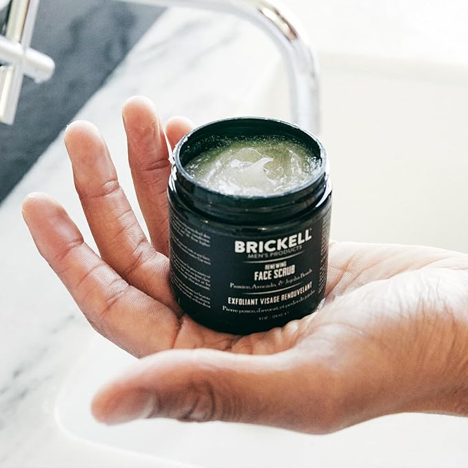 Brickell Men's Daily Elite Face Care Routine I Toner Gel Facial Wash Face Scrub Anti-Aging Night Cream Eye Cream Charcoal Mask and Moisturizer Natural and Organic Scented