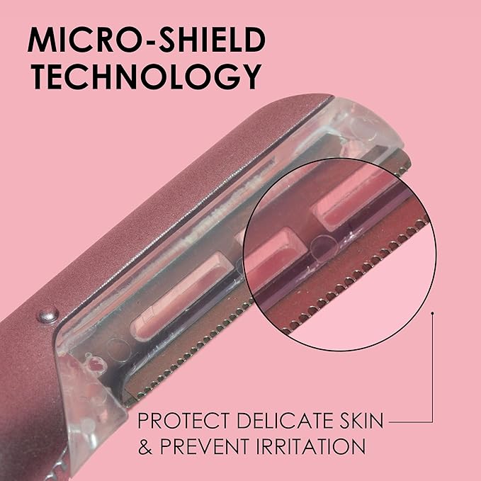 JAPONESQUE SKINTherapy LumeBlade Facial Dermaplane Razor with Soothing Red Light Therapy at the Blade Includes 2 Replacement Blades