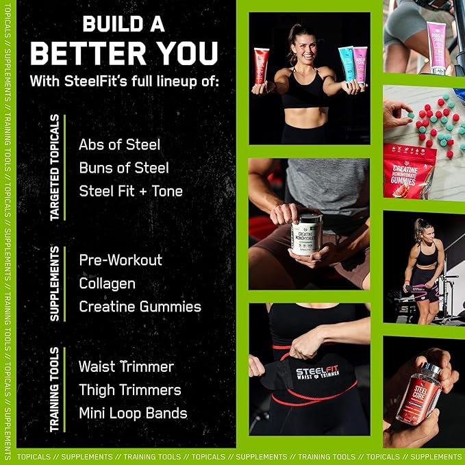 SteelFit Creapure Creatine Monohydrate Powder Unflavored - German Micronized Creatine Powder for Men &amp Women - Gym Workout Nutritional Supplements for Muscle Gain Brain Health &amp Strength Bui