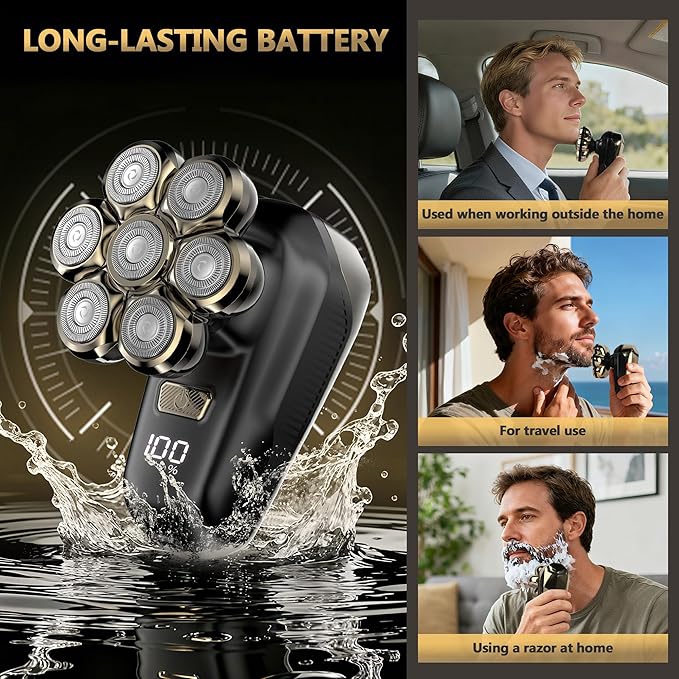 Electric Shaver for Women Electric Razor with 7D Magnetic Shaver Heads Wet Dry Waterproof Bald Head Trimmer Kit for Women &amp Men Nose Ear Hair Trimmer USB Rechargeable Clippers Pink