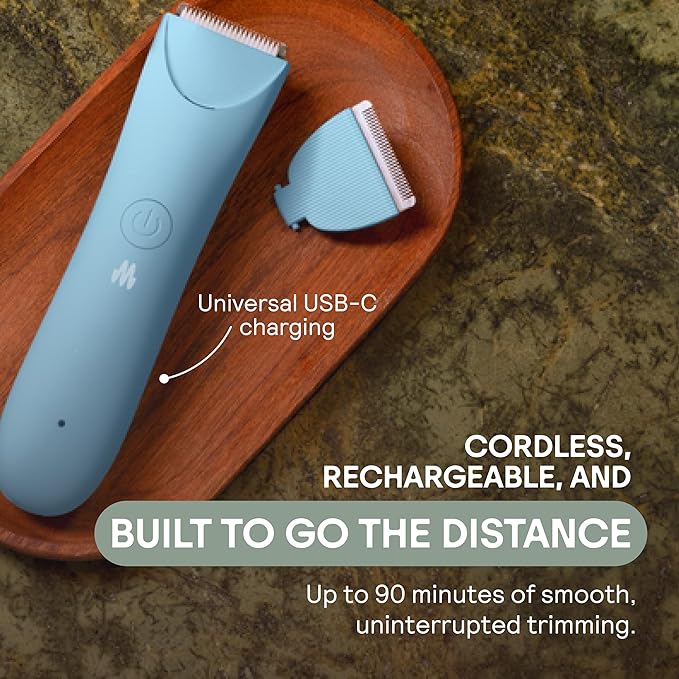 MERIDIAN Slimmer Trimmer ? Electric Razor for Women Bikini Line &amp Pubic Hair Trimmer Rechargeable &amp Waterproof Painless Flawless Shave for Sensitive Skin Gentle Quiet &amp Travel-Friend