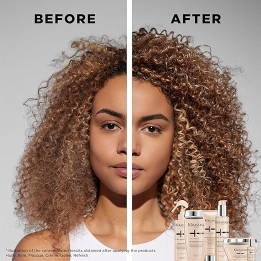 Kerastase Curl Manifesto Beurre Haute Nutrition Strenghening Hair Mask For All Wavy Curly and Coily Hair - Prevents Breakages Softens and Adds Shine 6.8 Fl Oz