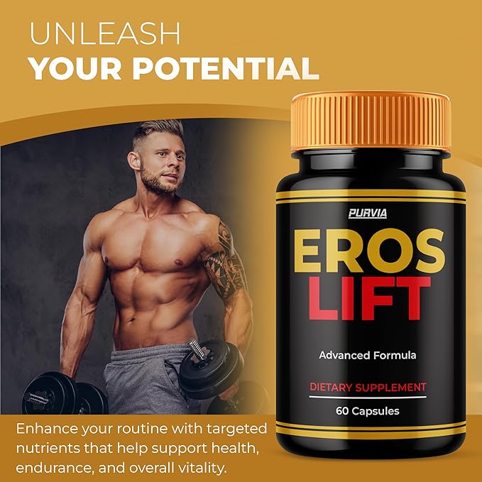 (2 Pack) Eros Lift Capsules ErosLift Supplement For Men Energy &amp Power Support Capsulas Ultra Men's Performance Pills Natural draft Health Workout Drive Fitness Endurance &amp Stamina (
