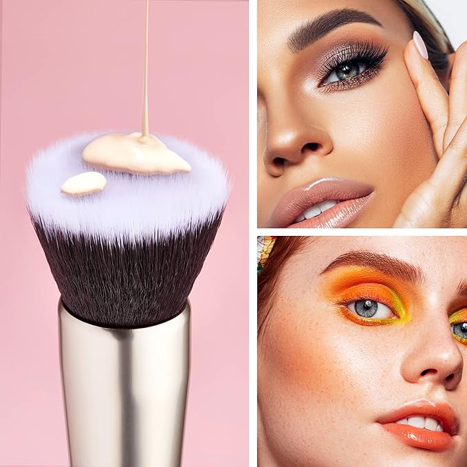 Jessup Makeup Brushes Set Professional 25PCS Pink Premium Natural Powder Foundation Eyeshadow Blending Concealer Blusher Highlight Labeled Brushes T290