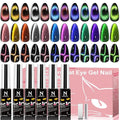 Cat Eye Gel Nail Polish 12 Colors Sparkly Glitter 9D Chameleon Magnetic Nail Polish Set with Magnet Base Top Coat Soak Off LED UV Nail Art DIY Manicure Home Salon Gift for Women