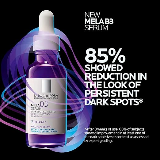 La Roche-Posay Mela B3 Serum Dark Spot Corrector With Anti-Aging Melasyl + 10% Niacinamide Discoloration Correcting Serum for Sun Spots Age Spots &amp Post-Acne Marks