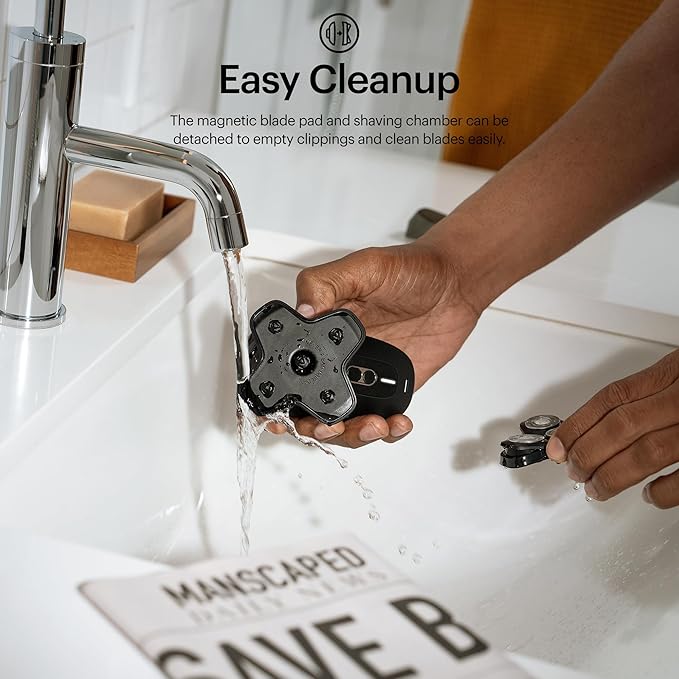 MANSCAPED® The Dome Shaver??PRO Package - Head Shaver for Bald Men Five Rotary Blade Design with SkinSafe® &amp FlexAdjust Technology Head &amp Face Power Shave Gel Dome Soother Aftershave Lotion